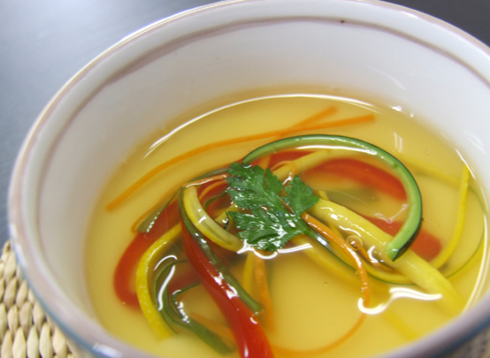 夏野菜のあんかけ茶碗蒸し