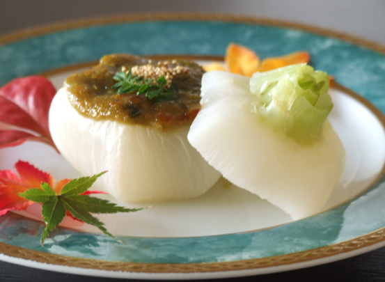 かぶの抹茶味噌田楽